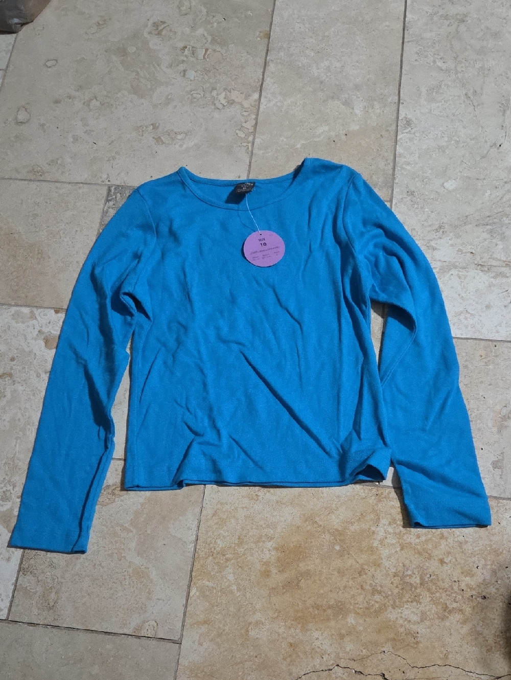 Copper Key Girls Size 10 Turquoise Long Sleeve Top